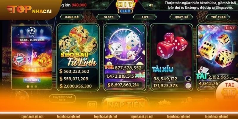 HitClub nổi tiếng là cổng cược có đầu từ game chơi siêu khủng.
